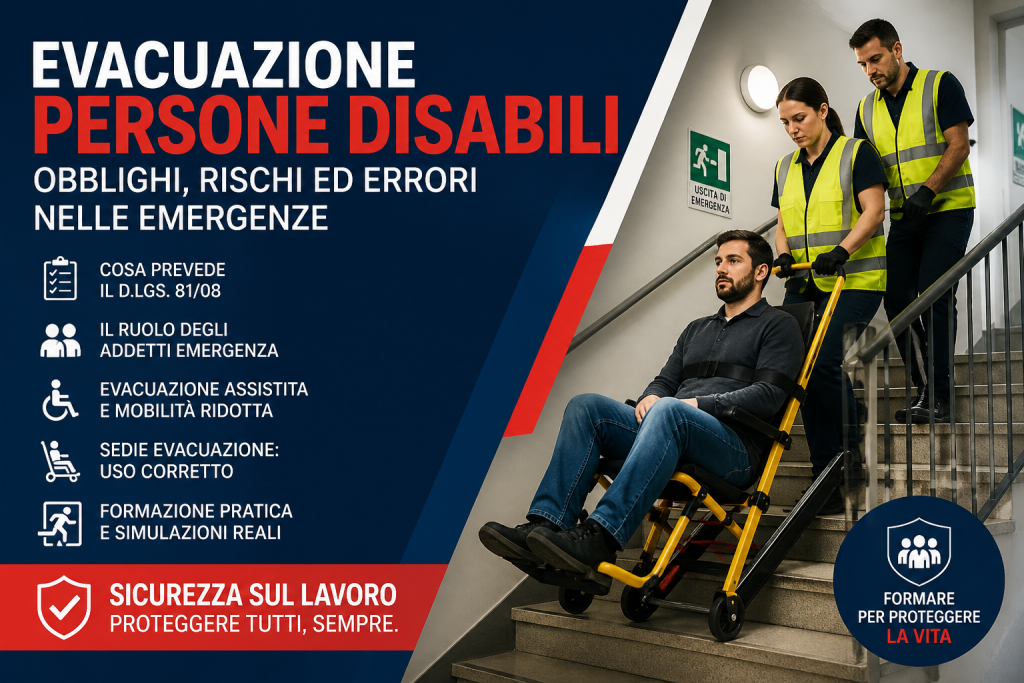 evacuazione persone disabili